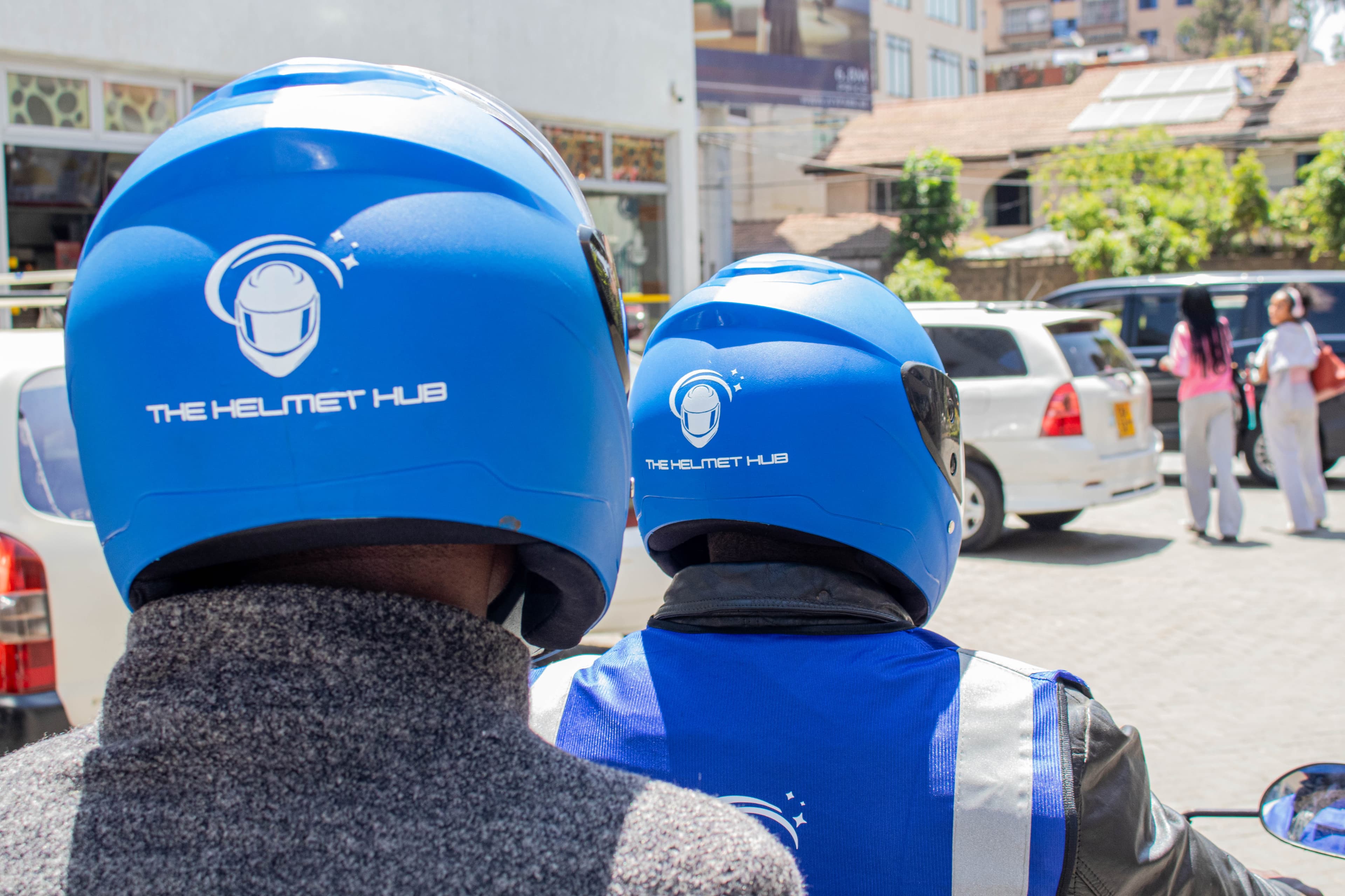 Helmet Hub at a petrol station